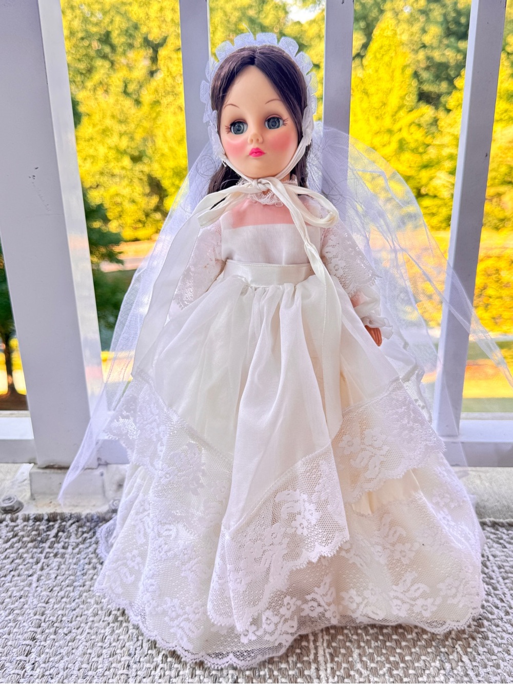 Vintage 1978 Effanbee 15” Brunette Bride Doll #1578 – Wedding Dress & Veil